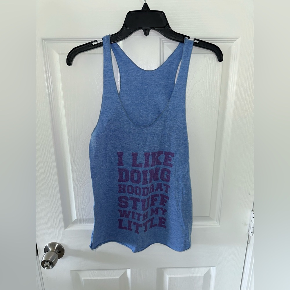 Size small sorority tank top. “I like doing hoodrat stuff with my little”